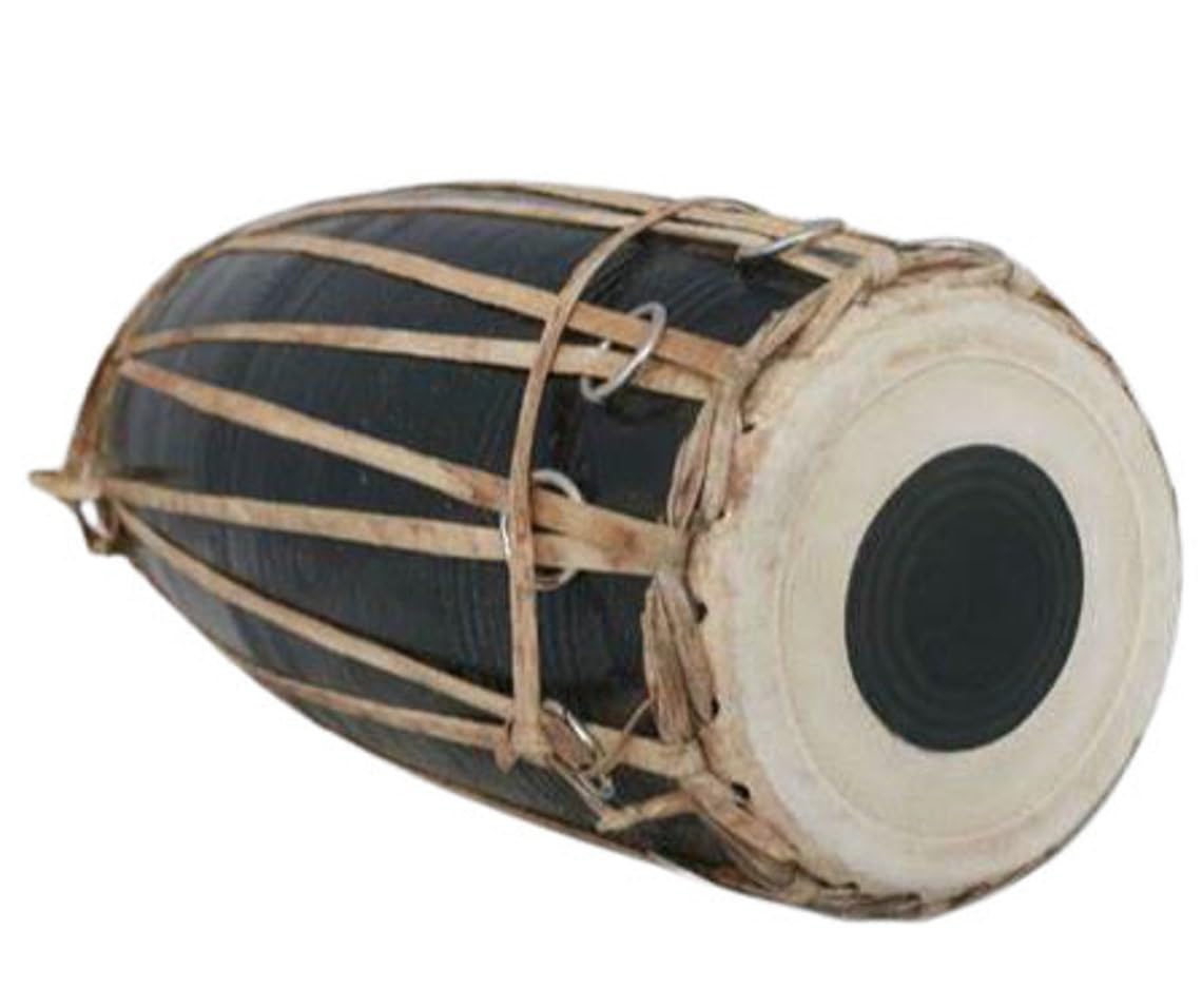 Madal Drum Wooden Nepali Folk Instrument Authentic Design Hand Carved Drum for Fun, Musical Instrument for All Age Groups of Musicians - Gift Party Supplies Birthday Party Favor - Image 5